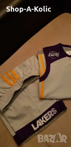 Оригинален Двулицев Комплект на ADIDAS LA LAKERS NBA, снимка 2 - Спортни дрехи, екипи - 29681445