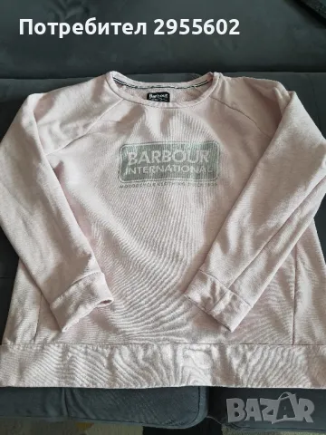Barbour international бледорозов суитчър XL, снимка 6 - Суичъри - 49930909