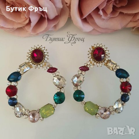 Обеци цвети, снимка 2 - Обеци - 32176417