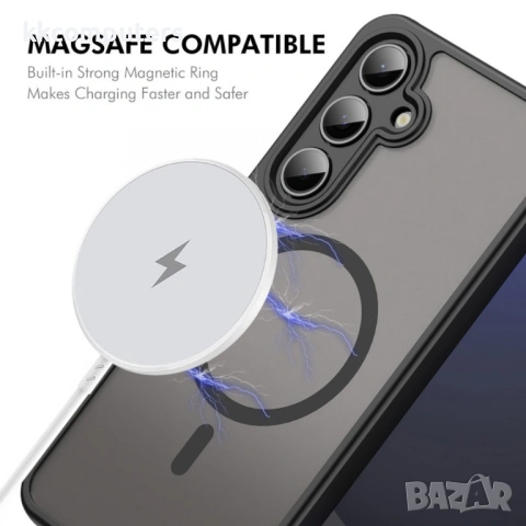 ENKAY HAT PRINCE Магнитен Калъф за Samsung Galaxy A37 5G - PC+TPU, Матов, 9H стъкло, 4 цвята, снимка 5 - Калъфи, кейсове - 54053568