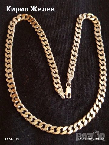 Сребърен ланец плетка тип ПАНЦЕР масивен много красив ювелирна изработка 52531, снимка 10 - Колиета, медальони, синджири - 53005228