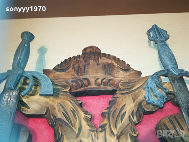 мечове за стена с дърворезба-50х40см-внос швеицария, снимка 13 - Колекции - 29894606