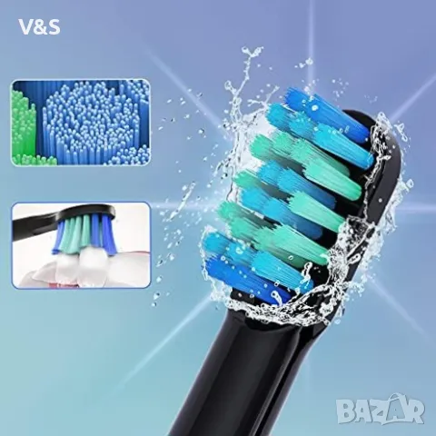 Електрическа четка за зъби HOMSCAM с 5 режима, 3 глави, презареждане на електрическата четка за зъби, снимка 4 - Други - 48089157