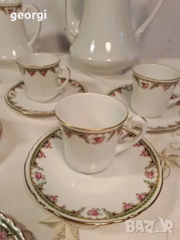 порцеланов сервиз за чай и кафе Limoges   8/1, снимка 2 - Сервизи - 49900467