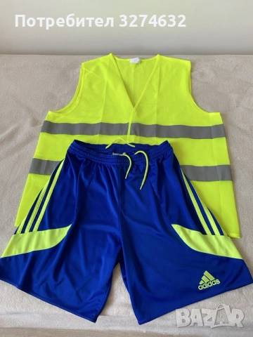 Шорти на Adidas / climalite и маркировъчен елек за футбол