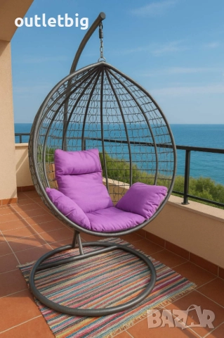 Люлка-градинска люлка висяща, тип яйце,гнездо, снимка 13 - Градински мебели, декорация  - 52235682