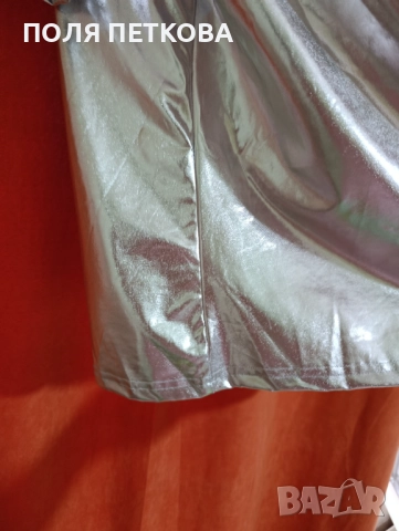 Ефектна сребърна риза, снимка 5 - Ризи - 52193603
