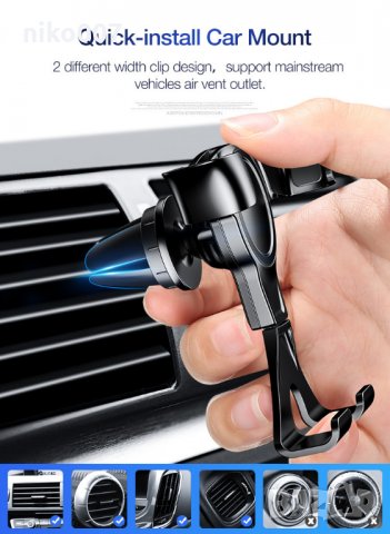 Универсална стойка за телефон за автомобил-кола-iPhone-Xiaomi-Samsung и др, снимка 3 - Аксесоари и консумативи - 30603727