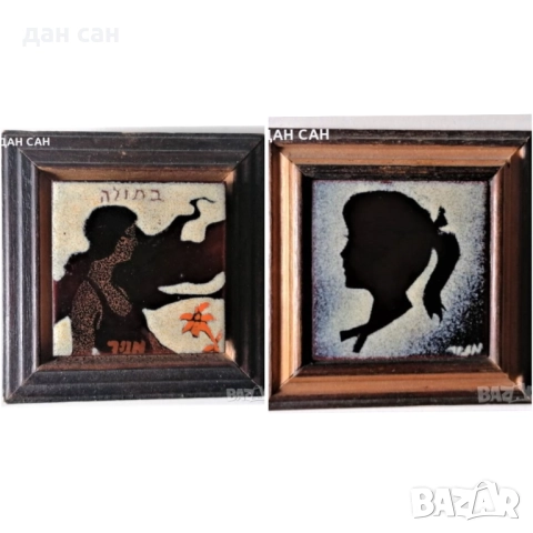 картина емайл Израел профил жена и с развяна дълга коса