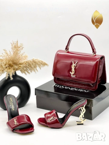 Yves Saint Laurent Дамски Чехли На Метален Ток - Различни Цветове Код SK1382, снимка 4 - Чехли - 54337437