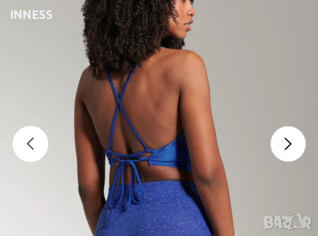 Crop top с връзки В ЧЕРНО, снимка 2 - Корсети, бюстиета, топове - 40520234