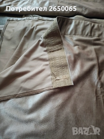 Нови плътни пердета в бежово-златист цвят/ 2 броя!, снимка 3 - Пердета и завеси - 52709279