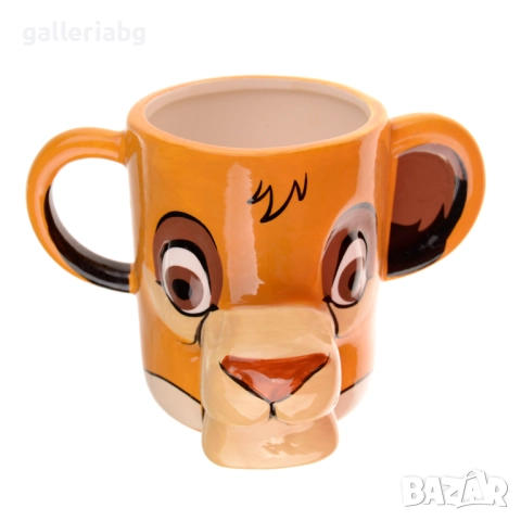 Керамична чаша Цар Лъв – 3D лъвче с ушички дръжки, 200 мл, снимка 2 - Чаши - 52672154