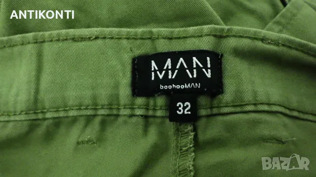 Зелен карго панталон, BoohooMAN, снимка 3 - Панталони - 56473645
