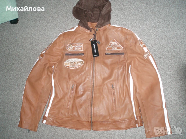 Кожено яке за мотор от естествена кожа  Unisex, снимка 1