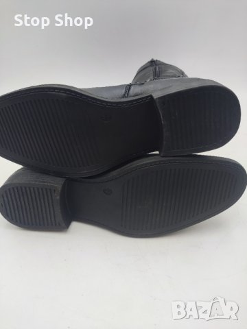 Дамски Кожени ботуши с подплата , снимка 2 - Дамски ботуши - 39616428