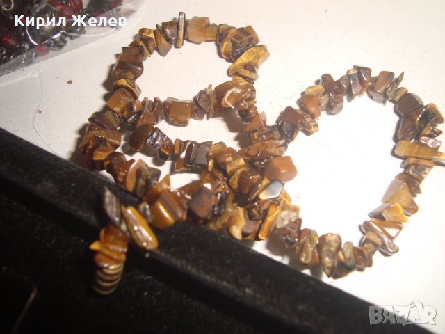 АРТ КРАСИВО КОЛИЕ ТИГРОВО ОКО ХЕНД МЕЙД 8416, снимка 4 - Колиета, медальони, синджири - 30701586