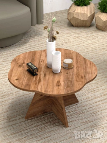 Дървена холна масичка / Масичка за кафе / Масичка за балкон , снимка 2 - Маси - 52488449