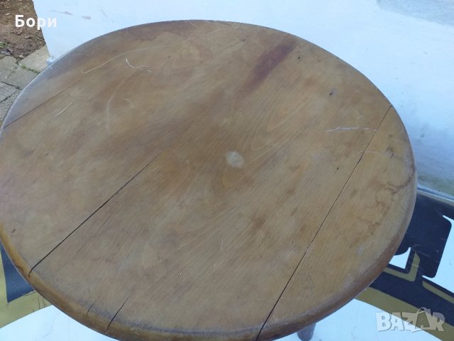 Стара трикрака кръгла маса, снимка 4 - Други ценни предмети - 31557400
