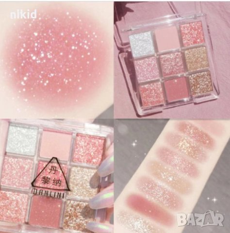 9 цвята сенки за грим финиш палитра перлени нежни цветове за сияещ поглед