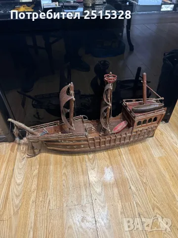 голям стар макет на кораб, снимка 1