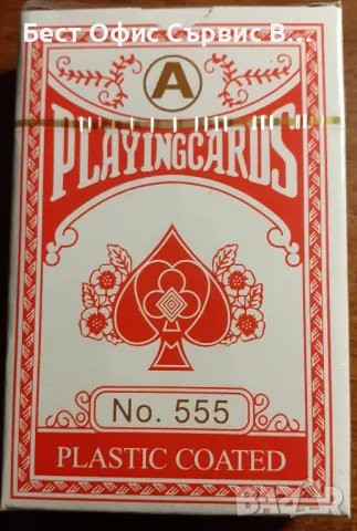 карти за игра и зарчета в дървена кутия. Playing cards plastic coated № 555, снимка 4 - Карти за игра - 49473722