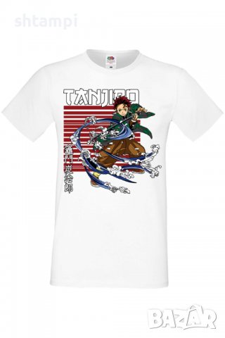 Мъжка тениска Demon Slayer Tanjiro Kamado,Анимация,игра,Празник,Повод., снимка 3 - Тениски - 37939206