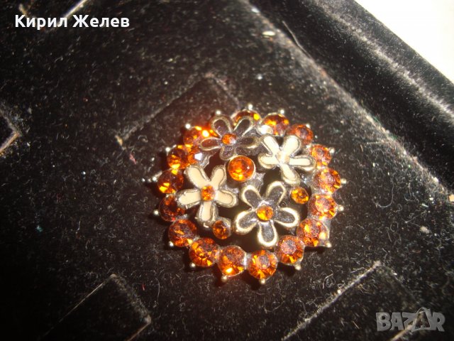 ФЛОРАЛНО БИЖУ АПЛИКАЦИЯ УКРАШЕНИЕ с ТОПАЗИ 10012, снимка 2 - Други - 31309176
