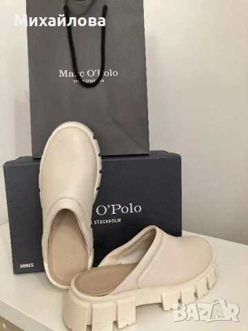 Кожено сабо, чехли, естествена кожа Marc O'Polo, размер 40, снимка 6 - Чехли - 54302048