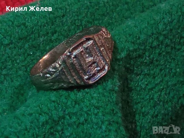 Старинен пръстен сачан с Буква Н - 59691, снимка 2 - Антикварни и старинни предмети - 29012254
