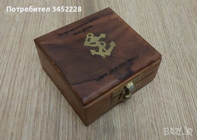 кутийка дървена обков месинг за ценители , снимка 1