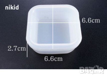 3d Квадратна Квадрат за направа на купичка купа силиконов молд за смола гипс шоколад и др, снимка 3 - Форми - 36468695