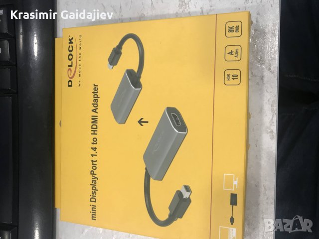 Delock адаптер - Mini DisplayPort мъжки към HDMI, USB-C (само захранване) женски, снимка 3 - Други - 37094058