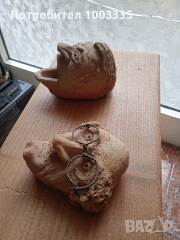 Две стари скулптури от глина , снимка 6 - Колекции - 44617742