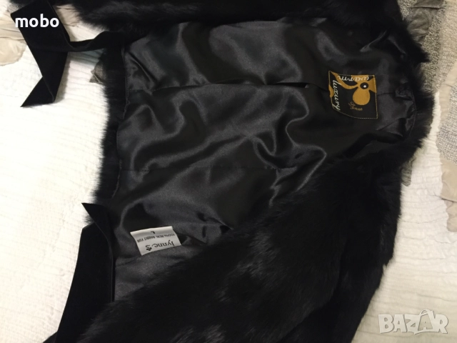 Болеро тип пелерина от истинска заешка кожа, марка LINNE, размер L, снимка 2 - Други - 51821032