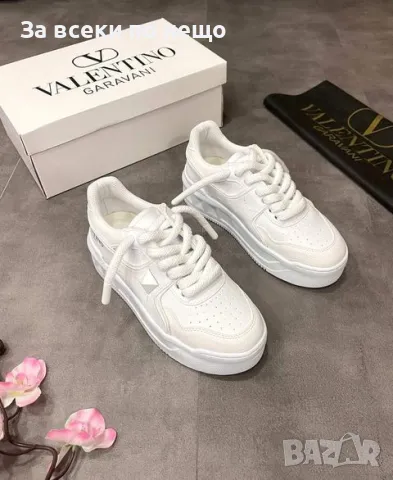 Мъжки бели маратонки Valentino, снимка 2 - Маратонки - 48050494