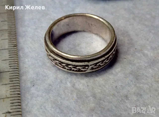 ДИЗАЙНЕРСКИ ДВУКОМПОНЕНТЕН ВЪРТЯЩ Се СРЕБЪРЕН ПРЪСТЕН СРЕБРО 925 СТИЛНО ОРНАМЕНТИРАН Тип ХАЛКА 34460, снимка 6 - Пръстени - 50023851