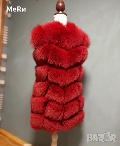 Елек от естествен косъм лисица , снимка 3 - Якета - 49484129