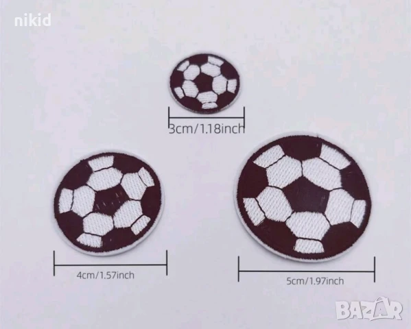 Футболна топка емблема апликация за дреха дрехи самозалепваща се нашивка, снимка 4 - Други - 27747594