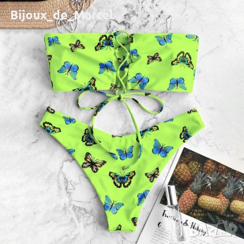 Бански Butterfly 4 Green - L размер, снимка 2 - Бански костюми - 31593461