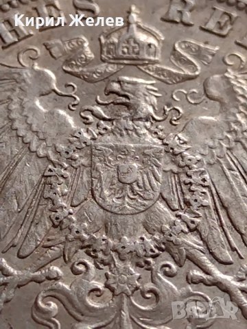 СРЕБЪРНА МОНЕТА 3 марки 1909г. ГЕРМАНСКА ИМПЕРИЯ ВИЛХЕЛМ втори УНИКАТ ЗА КОЛЕКЦИОНЕРИ 19287, снимка 4 - Нумизматика и бонистика - 39692092
