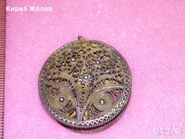 СТАРИННА АЖУРНА СРЕБЪРНА КУТИЙКА МЕДАЛЬОН ФИЛИГРАННО СРЕБРО ВИСОКА ПРОБА РЪЧНА РАБОТА УНИКАТ 43079, снимка 5 - Антикварни и старинни предмети - 44394170