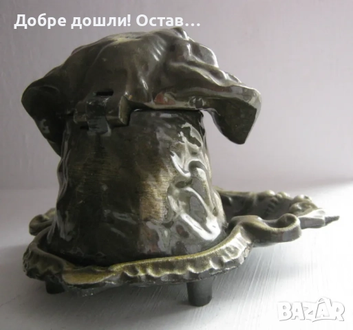 Куче мастилница, стара СТЪКЛЕНА МАСТИЛНИЦА червена мастилница стъкло и попивателна, снимка 17 - Други ценни предмети - 30858266
