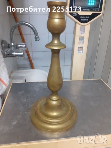Масивен месингов свещник, снимка 1