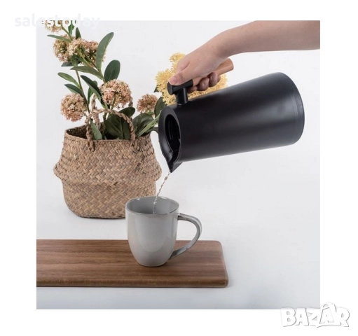 Термокана с дървена дръжка, Термос, 950 мл