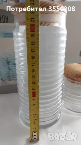 Буркан с дървено капаче, 1,5л, снимка 5 - Други - 45034472