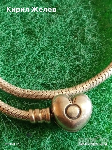 Маркова сребърна гривна от колекция Pandora Moments фешън бижу 54174, снимка 6 - Гривни - 54027439