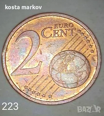 2 цента. Германия 2002 г., снимка 2 - Нумизматика и бонистика - 56434620