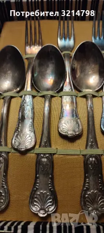 Посребрени прибори за хранене , снимка 2 - Прибори за хранене, готвене и сервиране - 48575410