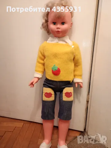 СССР Огромна стара руска синеока красавица кукла старинна руска кукла , снимка 2 - Антикварни и старинни предмети - 48826882